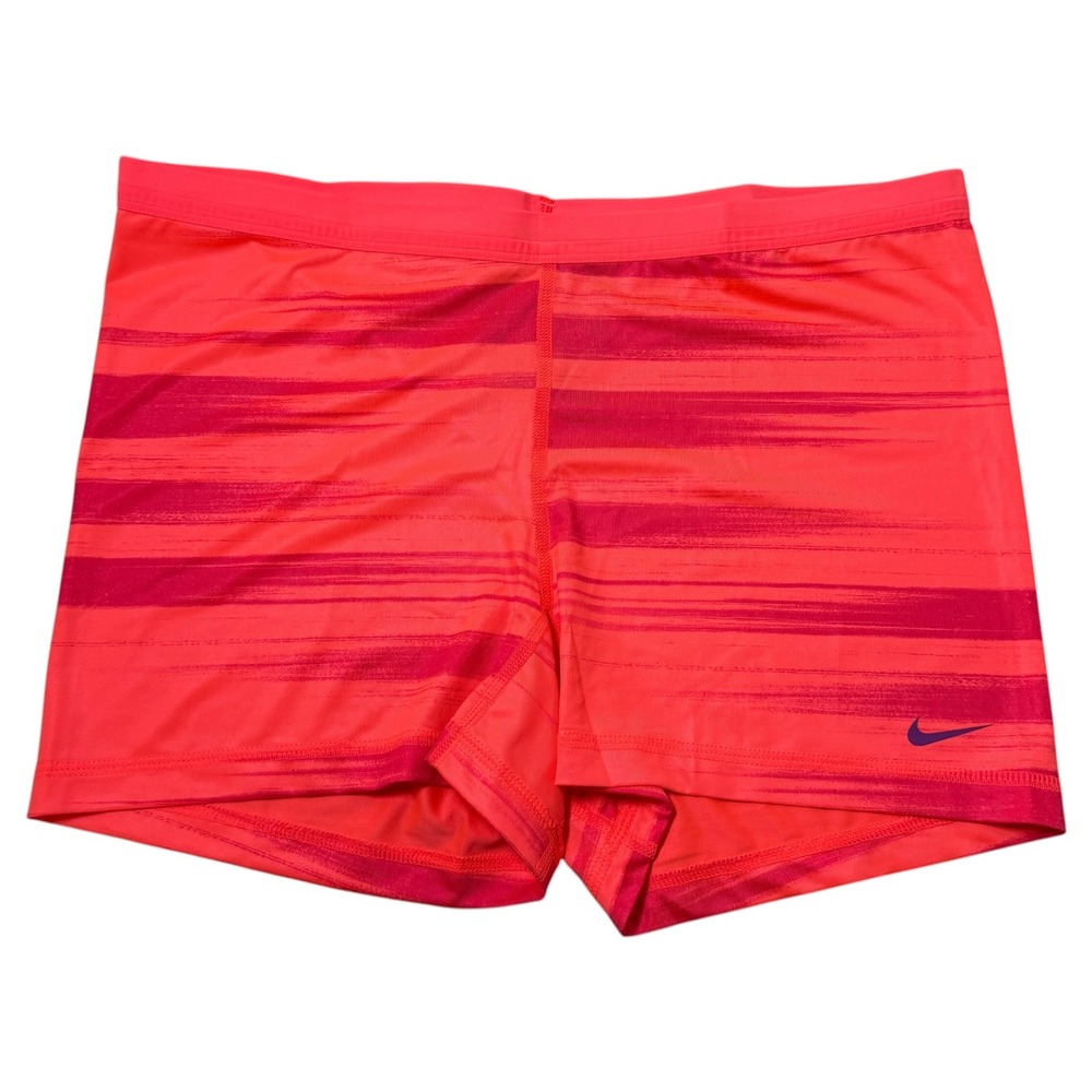 Nike Golf Tour Performance Dri-FIT Compression Shorts Red Pink Stripe Large NWT